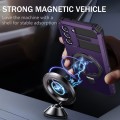 For Samsung Galaxy S21 FE 5G MagSafe Magnetic Holder Phone Case(Purple)