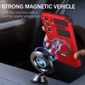For Samsung Galaxy S21 Ultra 5G MagSafe Magnetic Holder Phone Case(Red)