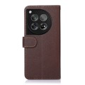 For OnePlus 12 KHAZNEH Litchi Texture Leather RFID Phone Case(Brown)