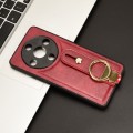 For Honor X9b/Magic6 Lite 5G Wristband Leather Back Phone Case(Red)