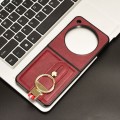 For ZTE nubia Flip / Libero Flip Wristband Leather Back Phone Case(Red)