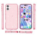 For iPhone 16 Shockproof Terminator Glitter Powder Phone Case(Pink)
