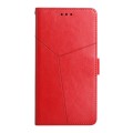 For OnePlus 12 5G Global Y-shaped Pattern Flip Leather Phone Case(Red)