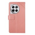 For OnePlus 12 5G Global Y-shaped Pattern Flip Leather Phone Case(Pink)