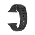 For Apple Watch 9 41mm Dot Texture Fluororubber Watch Band(Black)