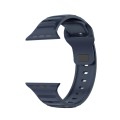 For Apple Watch 9 41mm Dot Texture Fluororubber Watch Band(Midnight Blue)