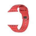 For Apple Watch 9 45mm Dot Texture Fluororubber Watch Band(Red)