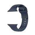 For Apple Watch 9 45mm Dot Texture Fluororubber Watch Band(Midnight Blue)