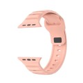 For Apple Watch SE 2023 44mm Dot Texture Fluororubber Watch Band(Nebula Pink)