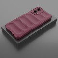 For Motorola Moto G34 5G Magic Shield TPU + Flannel Phone Case(Wine Red)