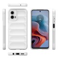 For Motorola Moto G34 5G Magic Shield TPU + Flannel Phone Case(White)