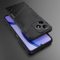 For Realme C53 4G Punk Armor 2 in 1 PC + TPU Phone Case with Holder(Black)