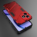 For Realme C53 4G Punk Armor 2 in 1 PC + TPU Phone Case with Holder(Red)