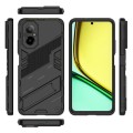 For Realme C67 4G Global Punk Armor 2 in 1 PC + TPU Phone Case with Holder(Black)