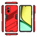 For Realme C67 4G Global Punk Armor 2 in 1 PC + TPU Phone Case with Holder(Red)