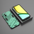 For Realme C67 4G Global Punk Armor 2 in 1 PC + TPU Phone Case with Holder(Green)