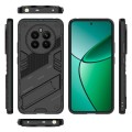 For Realme 12+ 5G Global Punk Armor 2 in 1 PC + TPU Phone Case with Holder(Black)