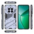 For Realme 12+ 5G Global Punk Armor 2 in 1 PC + TPU Phone Case with Holder(Grey)