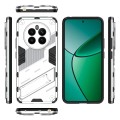 For Realme 12+ 5G Global Punk Armor 2 in 1 PC + TPU Phone Case with Holder(White)
