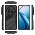 For Realme 12 Pro 5G Global Punk Armor 2 in 1 PC + TPU Phone Case with Holder(Black)