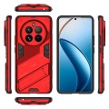 For Realme 12 Pro 5G Global Punk Armor 2 in 1 PC + TPU Phone Case with Holder(Red)