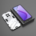 For Realme 12 5G Global Punk Armor 2 in 1 PC + TPU Phone Case with Holder(White)