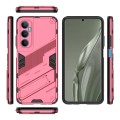 For Realme C65 4G Global Punk Armor 2 in 1 PC + TPU Phone Case with Holder(Light Red)
