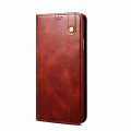 For Samsung Galaxy A35 5G Oil Wax Crazy Horse Texture Leather Phone Case(Brown)