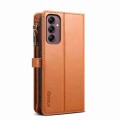 For Samsung Galaxy A35 5G ESEBLE Star Series Lanyard Zipper Wallet RFID Leather Case(Brown)