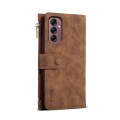 For Samsung Galaxy A35 5G ESEBLE Retro Frosted RFID Flip Leather Phone Case(Brown)