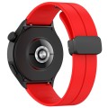 For Huawei Watch 4 / Watch 4 Pro Folding Buckle Silicone Watch Band(Red)