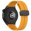 For Huawei Watch 4 / Watch 4 Pro Folding Buckle Silicone Watch Band(Yellow)