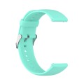 For Huawei Watch 4 / Watch 4 Pro Solid Color Silicone Stainless Steel Silver Buckle Watch Band(Teal)