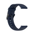 For Huawei Watch 4 / Watch 4 Pro Solid Color Silicone Stainless Steel Black Buckle Watch Band(Navy B