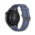 For Huawei Watch 4 / Watch 4 Pro Solid Color Silicone Stainless Steel Black Buckle Watch Band(Blue G