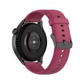 For Huawei Watch 4 / Watch 4 Pro Solid Color Silicone Stainless Steel Black Buckle Watch Band(Wine R