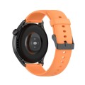 For Huawei Watch 4 / Watch 4 Pro Solid Color Silicone Stainless Steel Black Buckle Watch Band(Orange