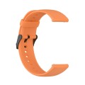 For Huawei Watch 4 / Watch 4 Pro Solid Color Silicone Stainless Steel Black Buckle Watch Band(Orange