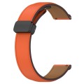 For Huawei Watch 4 / Watch 4 Pro Folding Buckle Genuine Leather Watch Band(Orange)