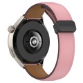 For Huawei Watch 4 / Watch 4 Pro Folding Buckle Genuine Leather Watch Band(Pink)