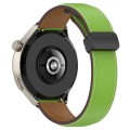 For Huawei Watch 4 / Watch 4 Pro Folding Buckle Genuine Leather Watch Band(Green)