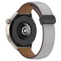 For Huawei Watch 4 / Watch 4 Pro Folding Buckle Genuine Leather Watch Band(Grey)