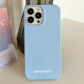For iPhone 15 Pro Max Painted Pattern PC Phone Case(Blue)