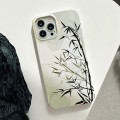 For iPhone 15 Pro Max Painted Pattern PC Phone Case(Ink Painting)