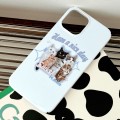 For iPhone 15 Pro Max Painted Pattern PC Phone Case(SWEET Cats)