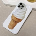 For iPhone 15 Pro Max Painted Pattern PC Phone Case(Ice Cream)