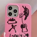 For iPhone 15 Pro Max Painted Pattern PC Phone Case(Lonely Dog)