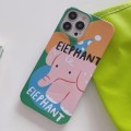 For iPhone 15 Pro Painted Pattern PC Phone Case(Elephant)