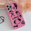 For iPhone 15 Pro Painted Pattern PC Phone Case(Lonely Dog)