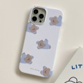 For iPhone 15 Pro Painted Pattern PC Phone Case(Papa Bear)